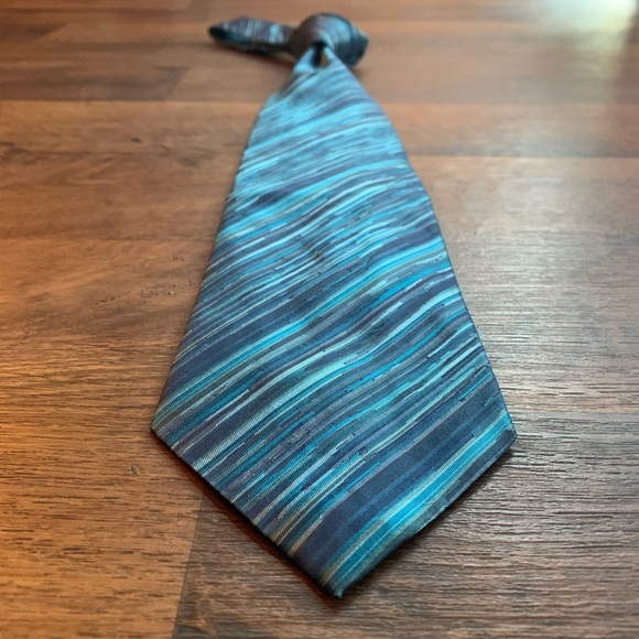 (SOLD) Jean Paul Gaultier Blue Striped Tie - Picture 7 of 8